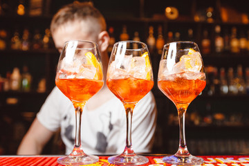 Fresh summer drink in a nightclub