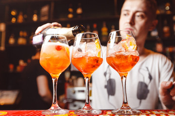 Fresh summer drink in a nightclub