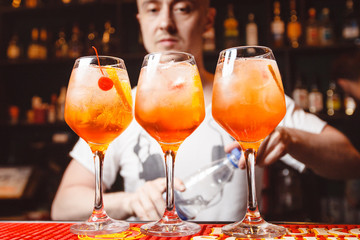 Fresh summer drink in a nightclub