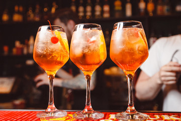 Fresh summer drink in a nightclub