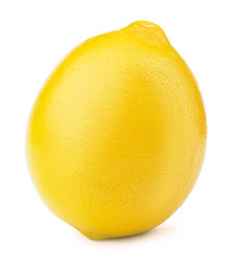 Fresh lemon fruit isolated on the white background with clipping path. One of the best isolated lemons that you have seen.