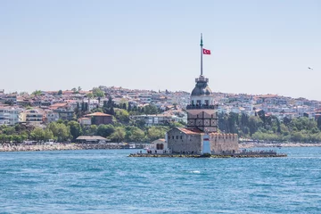 Foto auf Alu-Dibond Leanderturm auf dem Bosporus, Istanbul © Michael Eichhammer