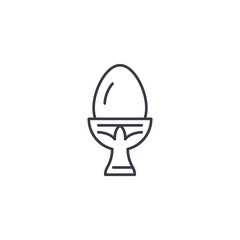 Boiled egg linear icon concept. Boiled egg line vector sign, symbol, illustration.