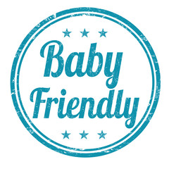 Baby friendly grunge rubber stamp