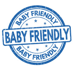 Baby friendly grunge rubber stamp