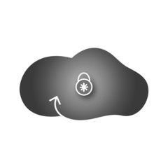 cloud computing safety and security logo icon design template vector