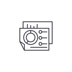 Business dashboard linear icon concept. Business dashboard line vector sign, symbol, illustration.