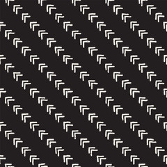 Hand drawn style ethnic seamless pattern. Abstract grungy geometric background in black and white.