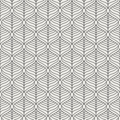Geometric leaves vector seamless pattern. Abstract vector texture. Leaf background.