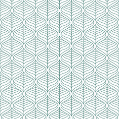 Geometric leaves vector seamless pattern. Abstract vector texture. Leaf background.