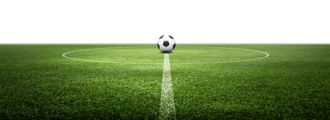 Photo sur Plexiglas Foot Ballon sur le terrain de football