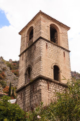 Fototapeta na wymiar Bell Tower Behind Kotor