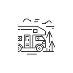 Camper Line Icon