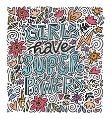 Naklejka premium Girl Power Illustration