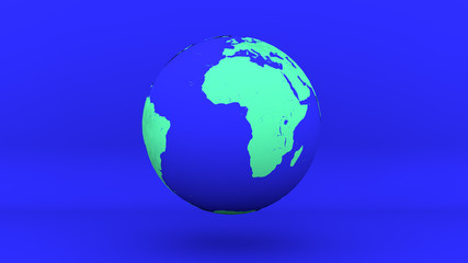 Fototapeta na wymiar globe earth africa blue green