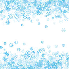 Abstract pattern of falling snowflakes