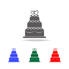 a wedding cake icon. Elements of Valentine's Day in multi colored icons. Premium quality graphic design icon. Simple icon for websites, web design, mobile app