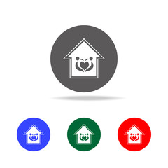 couple in love icon. Elements of Valentine's Day in multi colored icons. Premium quality graphic design icon. Simple icon for websites, web design, mobile app