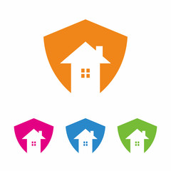 Shield House Logo Vector Element Design Template