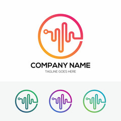 Pulse Logo Vector Element Design Template