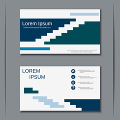 Modern business visiting card vector design template