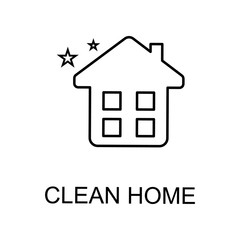 clean home icon. Element of web icon for mobile concept and web apps. Detailed clean home icon can be used for web and mobile. Premium icon