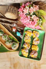 Coconut milk mix sugar and flour ,Thai dessert