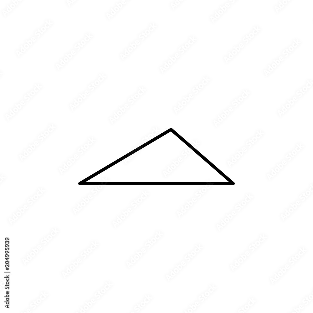 Poster triangle icon. element of geometric figure for mobile concept and web apps. thin line triangle icon 