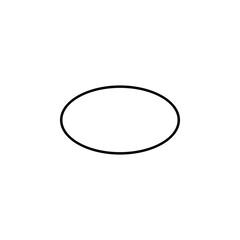 oval icon. Element of geometric figure for mobile concept and web apps. Thin line oval icon can be used for web and mobile