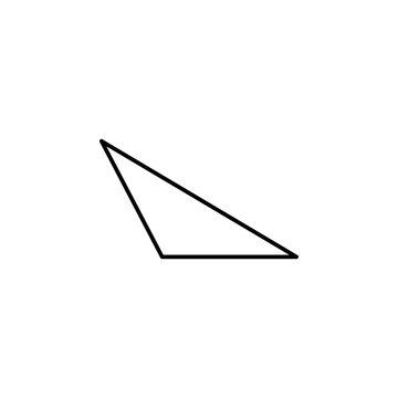 isosceles triangle icon. Element of geometric figure for mobile concept and web apps. Thin line isosceles triangle icon can be used for web and mobile