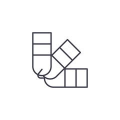 Color palette linear icon concept. Color palette line vector sign, symbol, illustration.