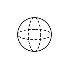 circle with dashed lines icon. Element of geometric figure for mobile concept and web apps. Thin line circle with dashed lines icon can be used for web and mobile