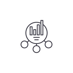 Combined chart linear icon concept. Combined chart line vector sign, symbol, illustration.