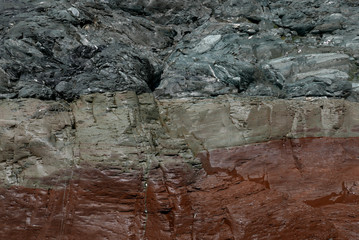 Close up of colorful rock formation