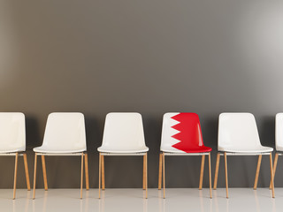 Chair with flag of bahrain