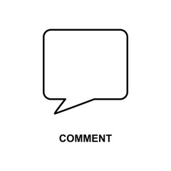 comment icon. Element of simple web icon with name for mobile concept and web apps. Thin line comment icon can be used for web and mobile