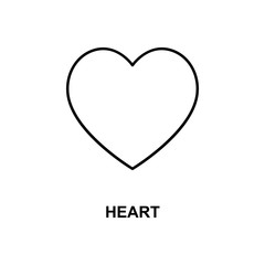 heart icon. Element of simple web icon with name for mobile concept and web apps. Thin line heart icon can be used for web and mobile