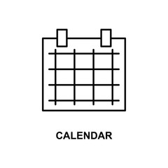 calendar icon. Element of simple web icon with name for mobile concept and web apps. Thin line calendar icon can be used for web and mobile