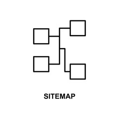 sitemap icon. Element of simple web icon with name for mobile concept and web apps. Thin line sitemap icon can be used for web and mobile