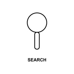 search sign icon. Element of simple web icon with name for mobile concept and web apps. Thin line search sign icon can be used for web and mobile