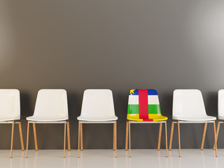 Chair with flag of central african republic