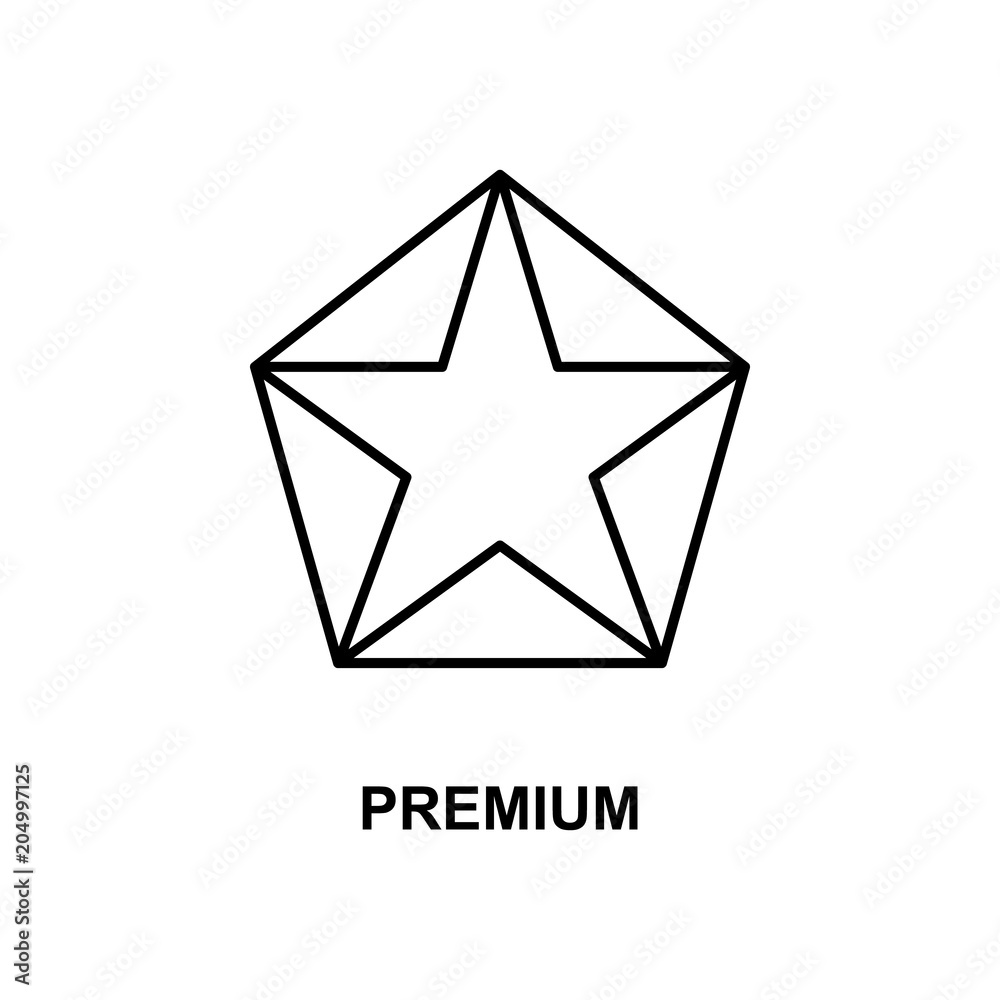 Poster premium sign icon. element of simple web icon with name for mobile concept and web apps. thin line p