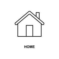 home icon. Element of simple web icon with name for mobile concept and web apps. Thin line home icon can be used for web and mobile