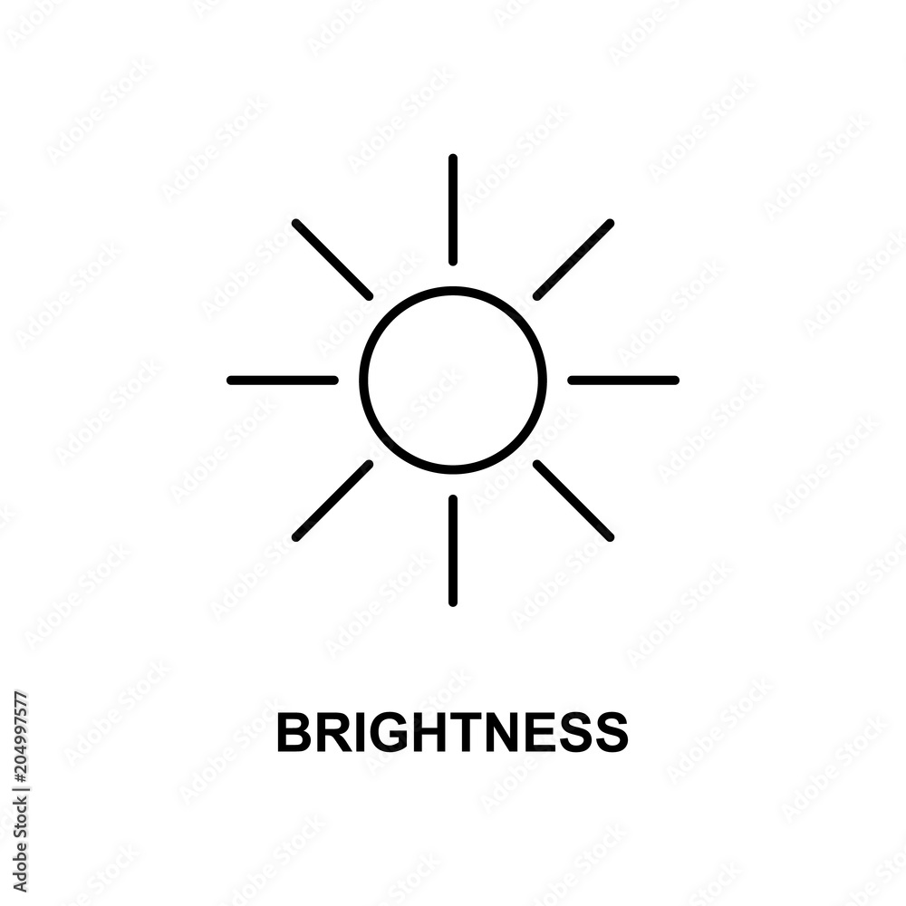 Poster brightness sign icon. element of simple web icon with name for mobile concept and web apps. thin lin