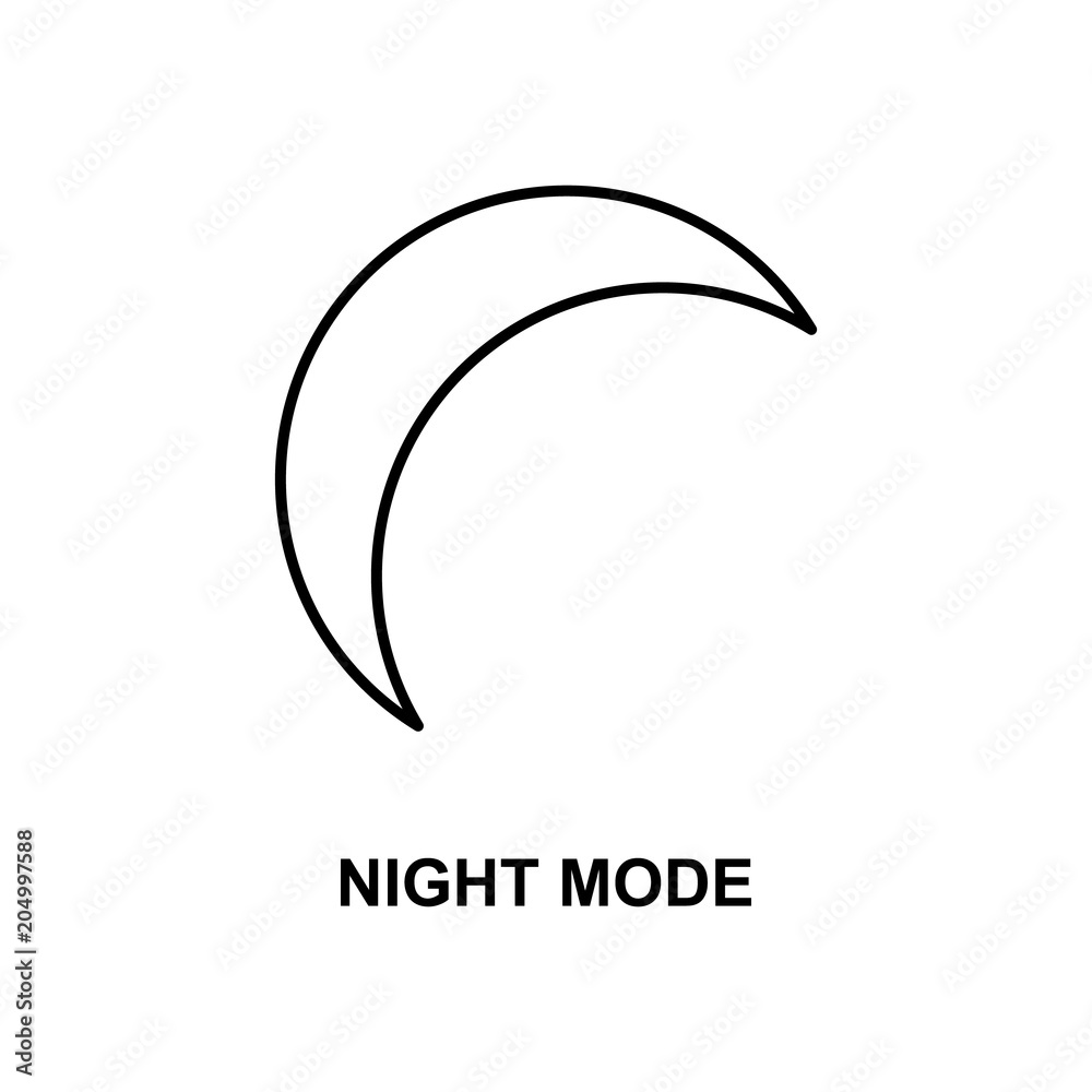 Poster half moon icon. element of simple web icon with name for mobile concept and web apps. thin line half