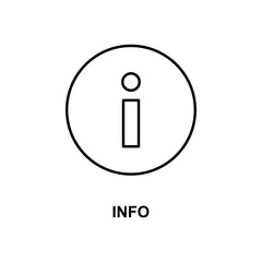 info sign icon. Element of simple web icon with name for mobile concept and web apps. Thin line info sign icon can be used for web and mobile