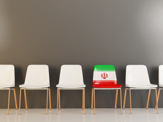 Chair with flag of iran