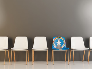 Chair with flag of northern mariana islands