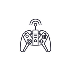 Controlling mean linear icon concept. Controlling mean line vector sign, symbol, illustration.