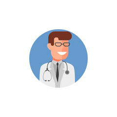 colored avatar of doctor icon. Element of colored people profession icon for mobile concept and web apps. Detailed colored avatar of doctor icon can be used for web and mobile